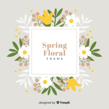 Floral frame spring background Floral frame spring background