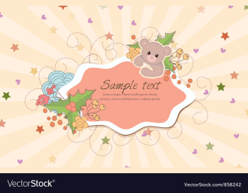 Floral frame vector image Floral frame vector image