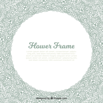 Floral frame with floral pattern Floral frame with floral pattern