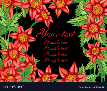 Floral Frame with Text Space vector image Floral Frame with Text Space vector image
