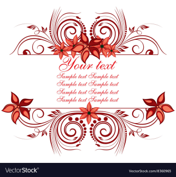 Floral Frame with Text Space vector image Floral Frame with Text Space vector image