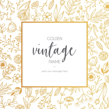 Floral Golden Vintage Frame Floral Golden Vintage Frame