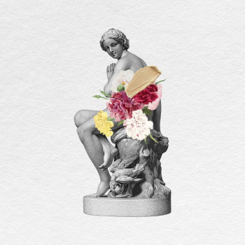 Floral Greek goddess statue, surreal | Free Photo - rawpixel Floral Greek goddess statue, surreal | Free Photo - rawpixel
