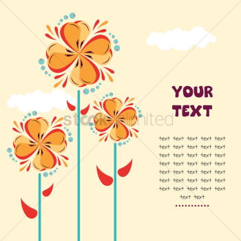 Floral layout with space for text Floral layout with space for text