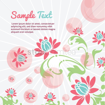 Floral layout with space for text Floral layout with space for text