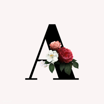 Floral letter A font | Free stock illustration - 582904 Floral letter A font | Free stock illustration - 582904