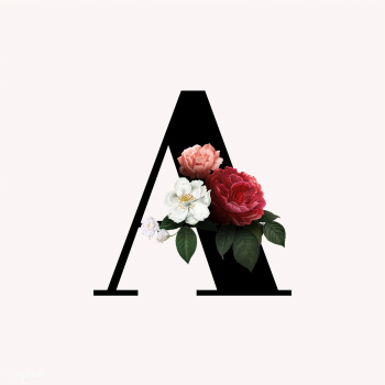 Floral letter A font | Free stock vector - 582881 Floral letter A font | Free stock vector - 582881