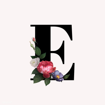 Floral letter E font | Free stock vector - 582966 Floral letter E font | Free stock vector - 582966