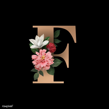 Floral letter F font | Free stock vector - 582972 Floral letter F font | Free stock vector - 582972