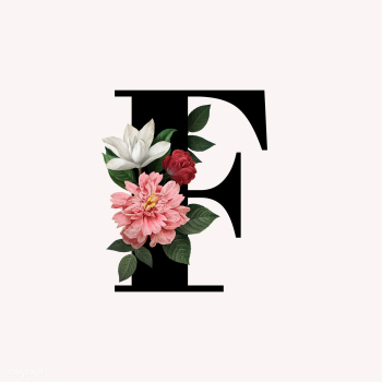 Floral letter F font | Free stock vector - 583058 Floral letter F font | Free stock vector - 583058