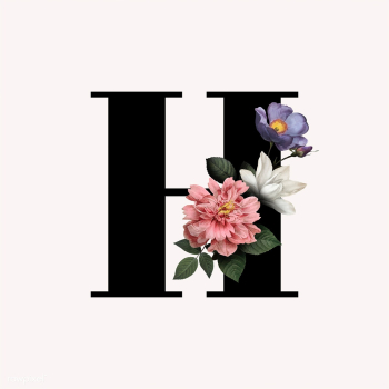 Floral letter H font | Free stock vector - 583068 Floral letter H font | Free stock vector - 583068
