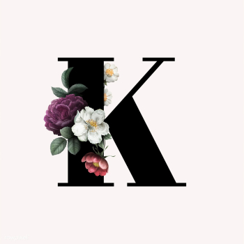Floral letter K font | Free stock vector - 583157 Floral letter K font | Free stock vector - 583157