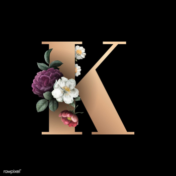Floral letter K font | Free stock vector - 583181 Floral letter K font | Free stock vector - 583181