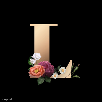 Floral letter L font | Free stock illustration - 583149 Floral letter L font | Free stock illustration - 583149