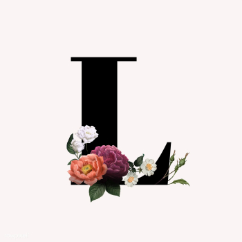 Floral letter L font | Free stock illustration - 583189 Floral letter L font | Free stock illustration - 583189