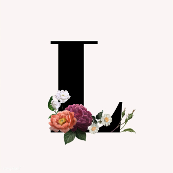Floral letter L font | Free stock vector - 583202 Floral letter L font | Free stock vector - 583202