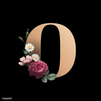 Floral letter O font | Free stock vector - 583168 Floral letter O font | Free stock vector - 583168