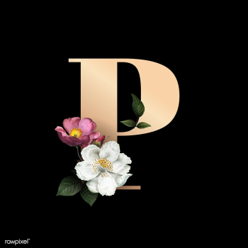 Floral letter P font | Free stock vector - 583200 Floral letter P font | Free stock vector - 583200