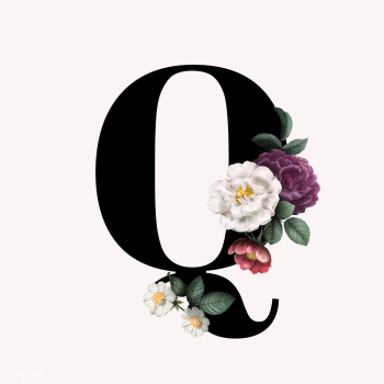 Floral letter Q font | Free stock vector - 583111 Floral letter Q font | Free stock vector - 583111