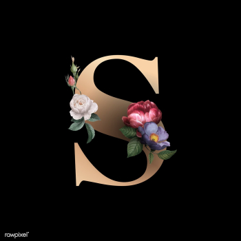 Floral letter S font | Free stock vector - 583154 Floral letter S font | Free stock vector - 583154