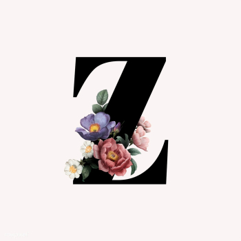 Floral letter Z font | Free stock illustration - 583107 Floral letter Z font | Free stock illustration - 583107