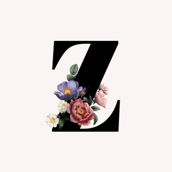 Floral letter Z font | Free stock vector - 583117 Floral letter Z font | Free stock vector - 583117