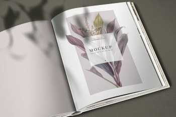 Floral magazine mockup with blank | Free PSD Mockup - rawpixel