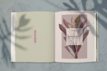 Floral magazine mockup with blank space Free Psd Floral magazine mockup with blank space Free Psd
