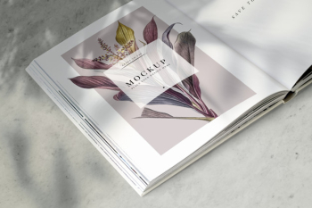 Floral magazine mockup with blank space Free Psd Floral magazine mockup with blank space Free Psd