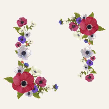 Floral mockup frame illustration Floral mockup frame illustration