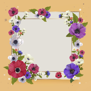 Floral mockup frame illustration Floral mockup frame illustration