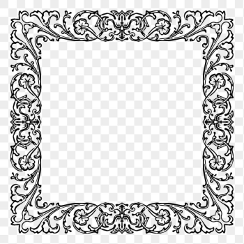 Floral ornate png frame sticker, | Free PNG - rawpixel