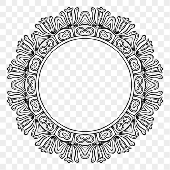 Floral ornate png frame sticker, | Free PNG - rawpixel