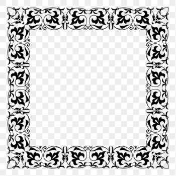 Floral ornate png frame sticker, | Free PNG - rawpixel