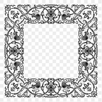 Floral ornate png frame sticker, | Free PNG - rawpixel