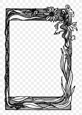 Floral ornate png frame sticker, | Free PNG - rawpixel