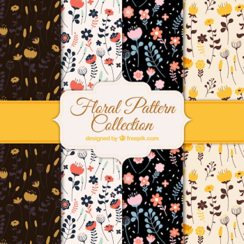 Floral pattern collection in flat design Floral pattern collection in flat design