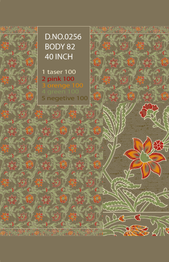 Floral Pattern Fabric Swatch Floral Pattern Fabric Swatch