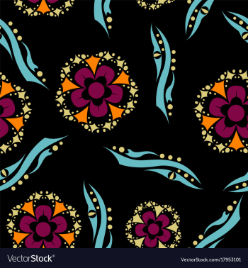 Floral pattern vintage decorative elements vector image Floral pattern vintage decorative elements vector image
