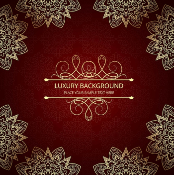 Floral red luxury background template Floral red luxury background template