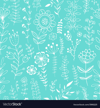  					Floral seamless pattern vector image														