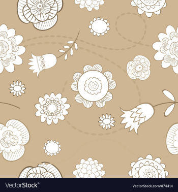 Floral seamless pattern vector image