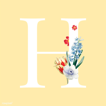 Floral styled letter H typography | Free stock vector - 564282 Floral styled letter H typography | Free stock vector - 564282
