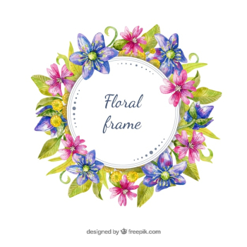 Floral watercolor frame design Floral watercolor frame design