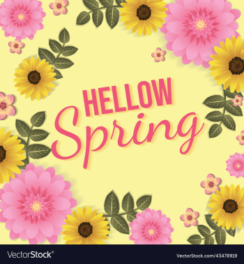 florals hello spring background for holidays mood