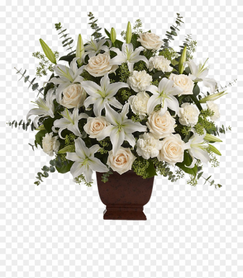 Flores Encontradas En La Web - White Lilies And Roses Arrangement Flores Encontradas En La Web - White Lilies And Roses Arrangement
