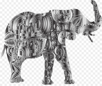 Florida Indian elephant African elephant Clip art - elaphant filigree 