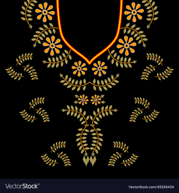 flower and leave traditional embroidered neckline flower and leave traditional embroidered neckline
