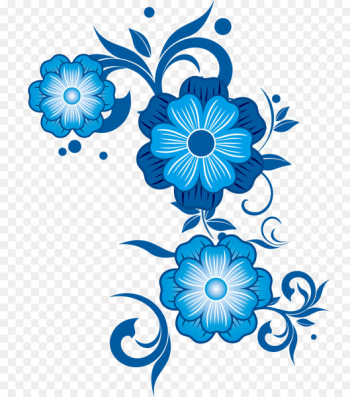 Flower Blue Pattern - Blue flower vector Flower Blue Pattern - Blue flower vector