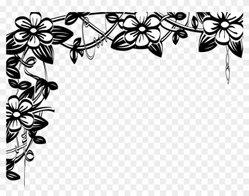 Flower Border Gif By Kiranlacus Clipart - Flowers Clip Art Border Black And White